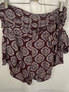 Free people paisley tie waist shorts size 12